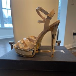 Gold & Nude platform sandals